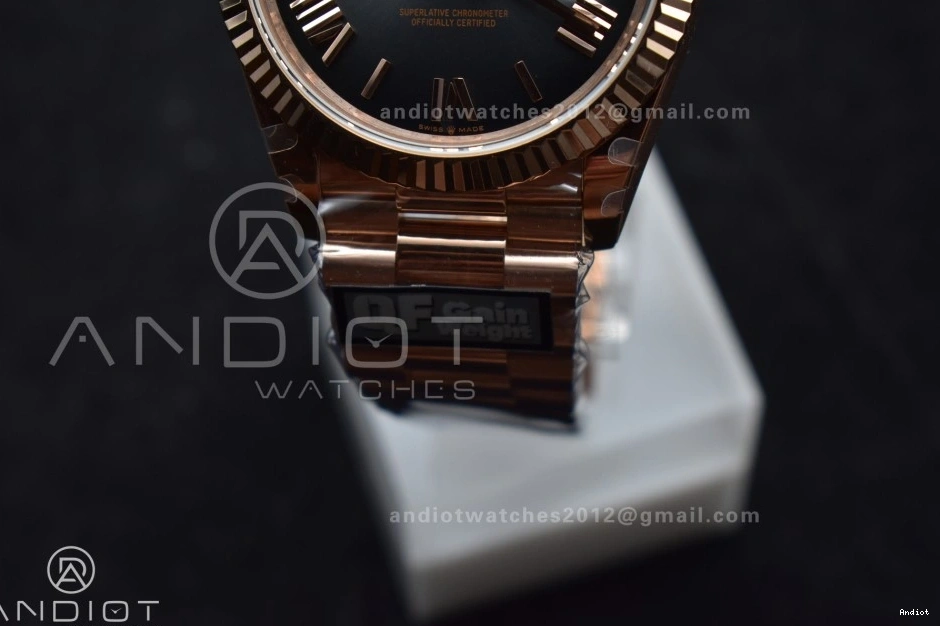 Steel Best V4 904L on Edition Bracelet Dial Ombre QF A2836 Slate (Gain Weight) President RG DayDate 40 0306